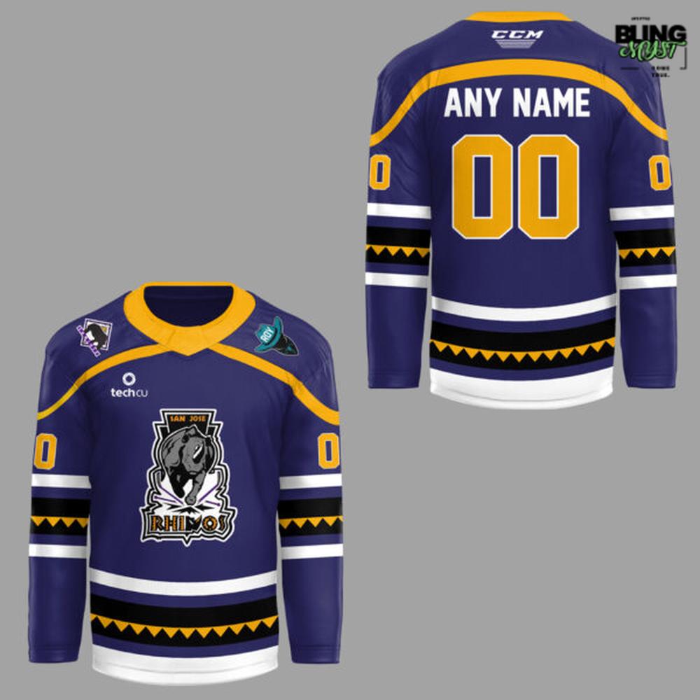 San Jose Rhinos “Back Since 1999” Limited Hockey Jersey - Image 2