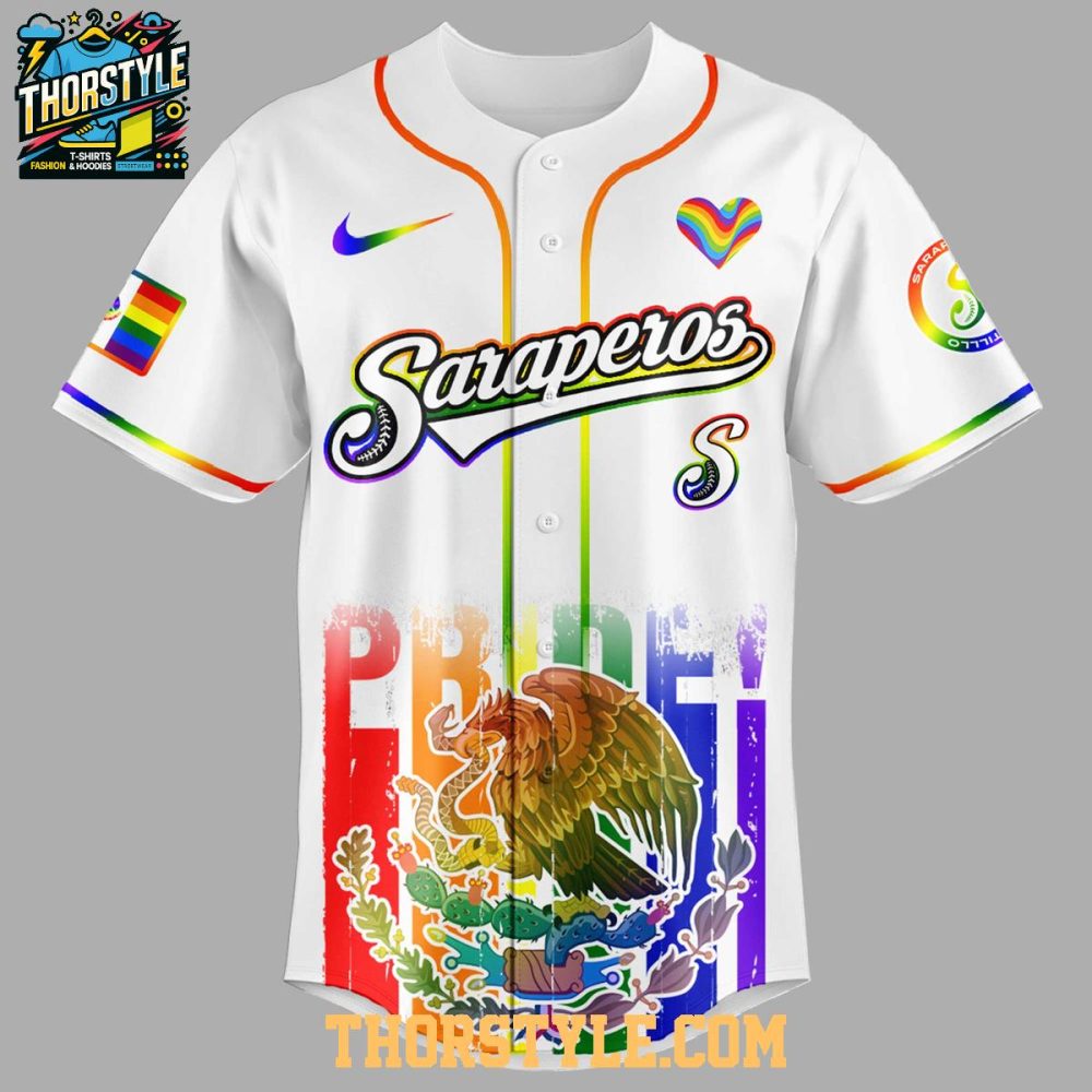 Saraperos De Saltillo 2025 Happy Pride Month Baseball Jersey - Image 2
