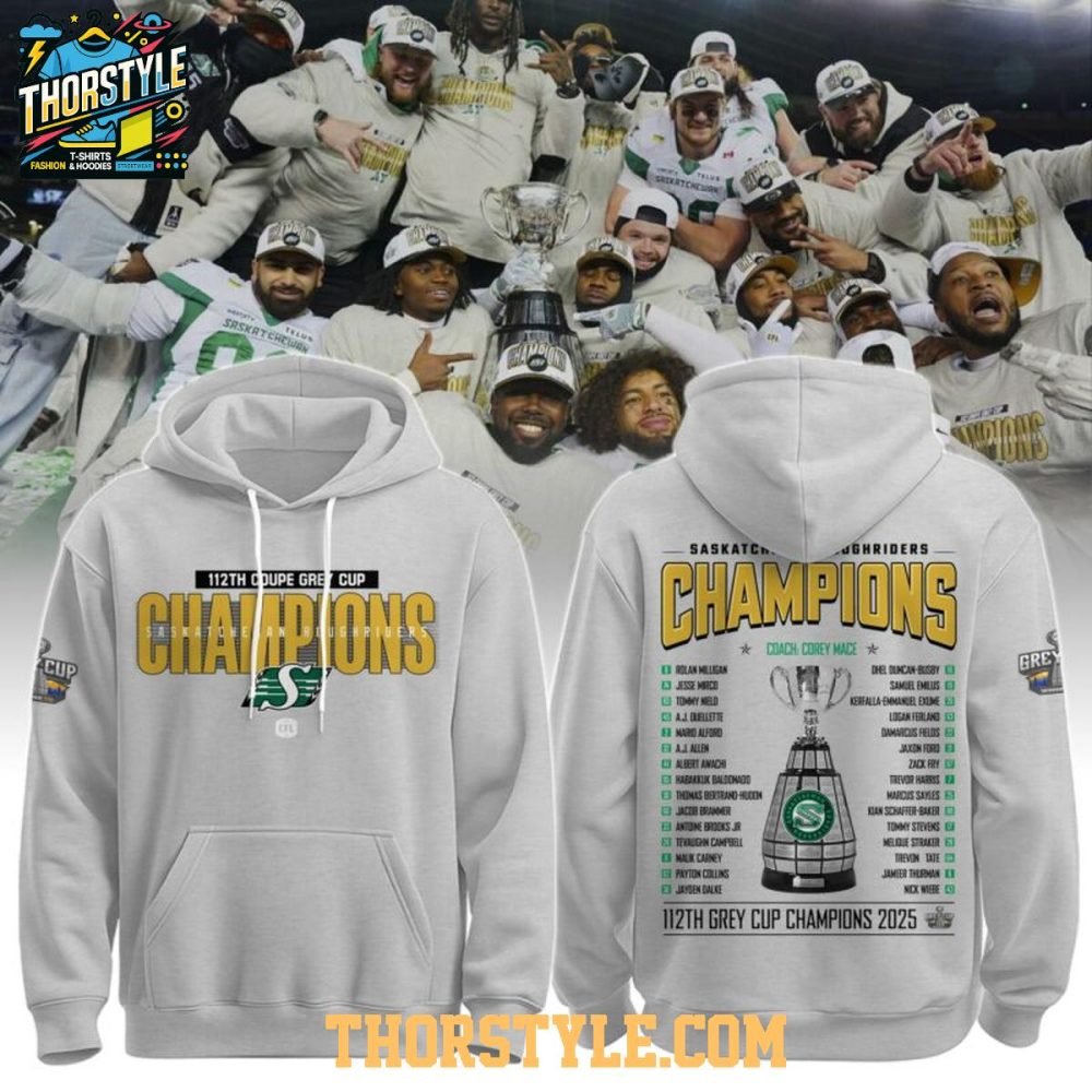 Saskatchewan Roughriders 112Th Grey Cup Champions All-Star 2025 Hoodie T-Shirt