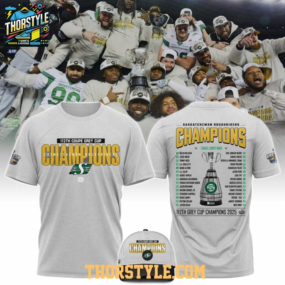 Saskatchewan Roughriders 112Th Grey Cup Champions All-Star 2025 Hoodie T-Shirt - Image 4