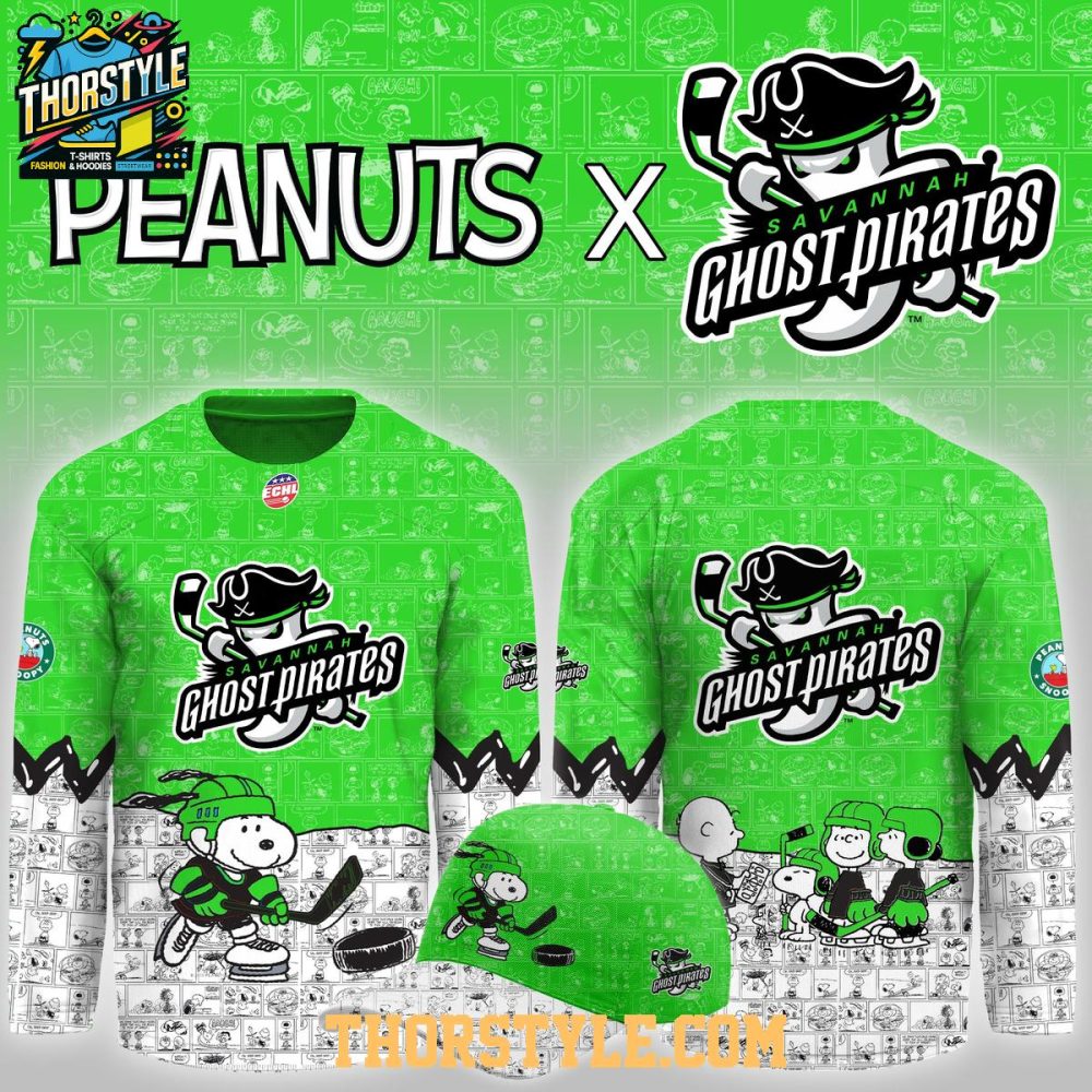 Savannah Ghost Pirates Peanuts Night 2026 Celebration Hockey Jersey
