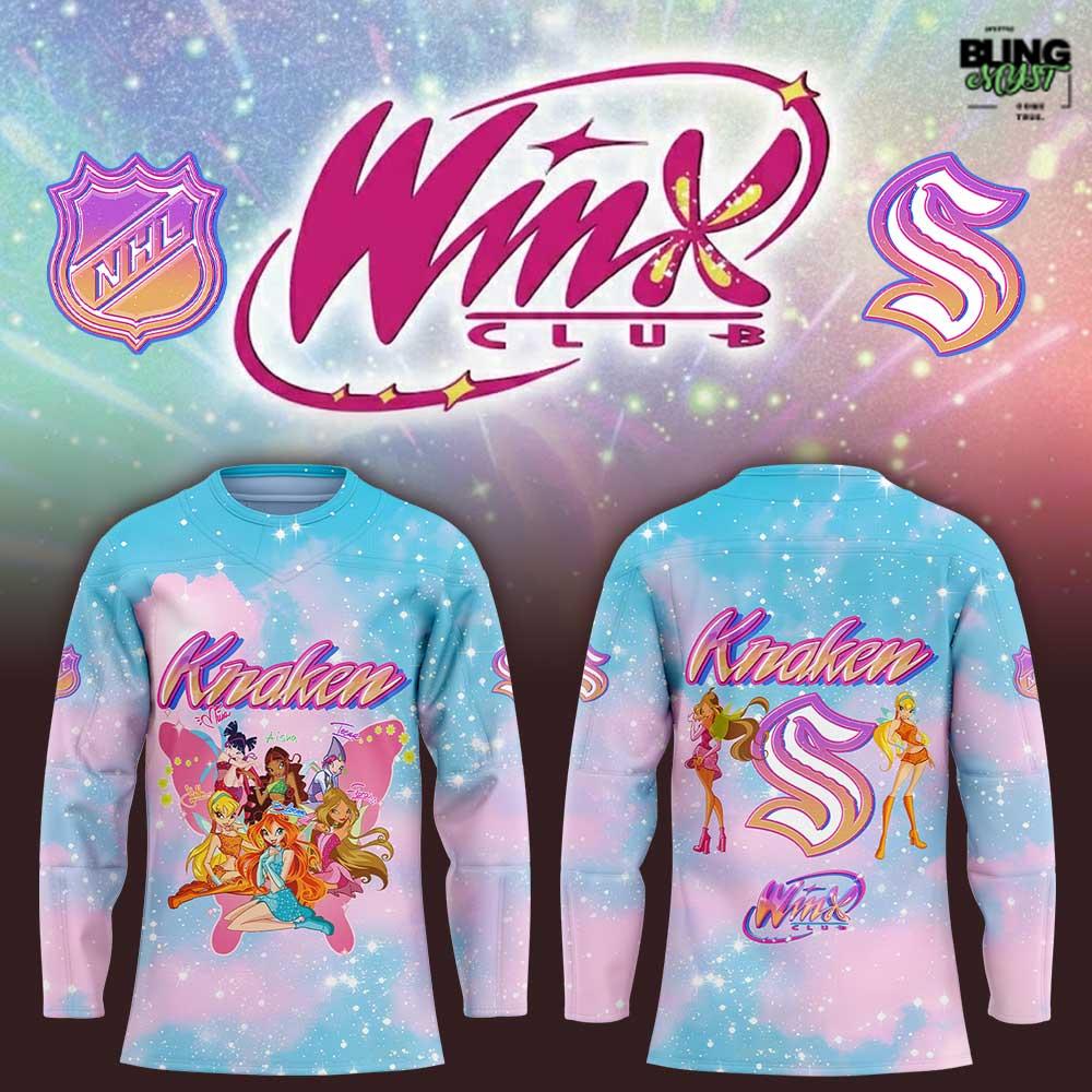 Seattle Kraken X Winx Club Hockey Jersey
