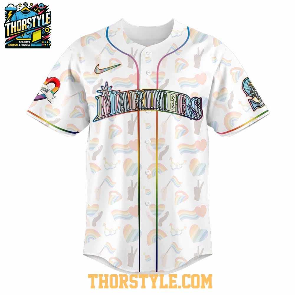 Seattle Mariners Celebration Lgbtq Pride Night 2025 Baseball Jersey - Image 2