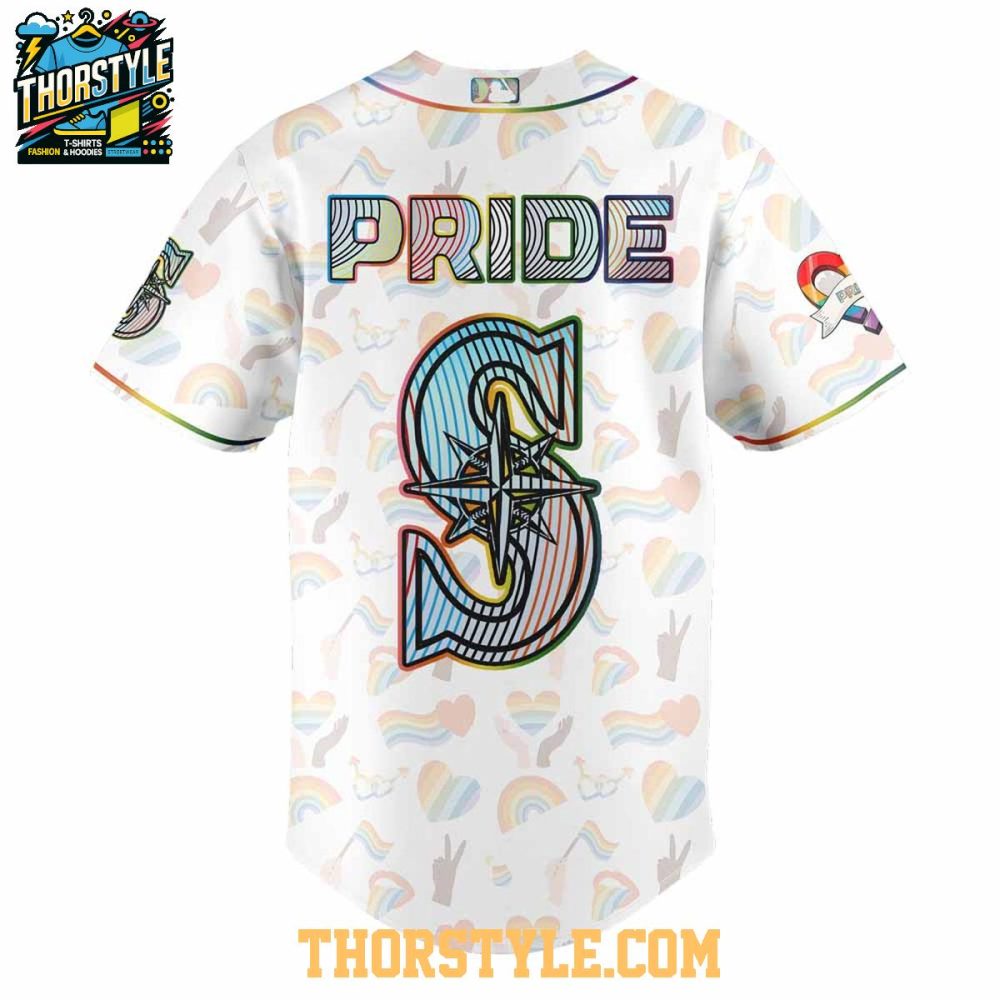 Seattle Mariners Celebration Lgbtq Pride Night 2025 Baseball Jersey - Image 3