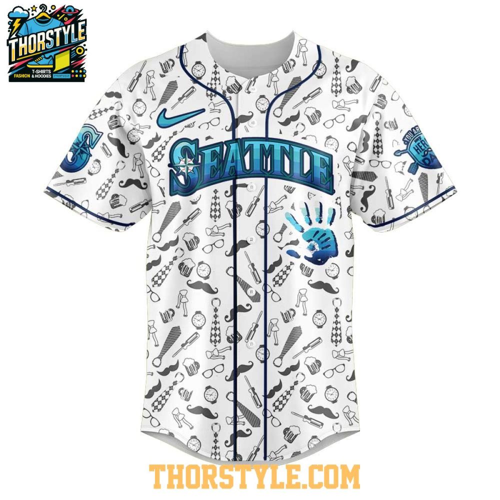 Seattle Mariners Happy Father’S Day 2025 Family Baseball Jersey - Image 2