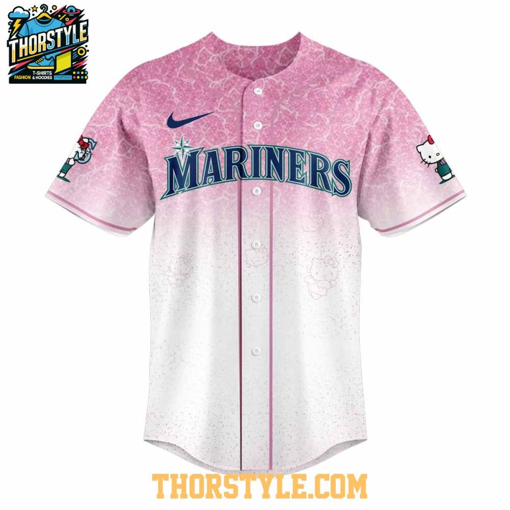 Seattle Mariners Hello Kitty Night 2025 Be One Team Baseball Jersey - Image 2
