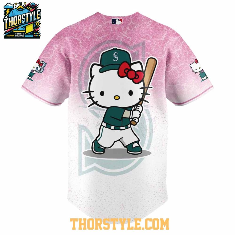 Seattle Mariners Hello Kitty Night 2025 Be One Team Baseball Jersey - Image 3