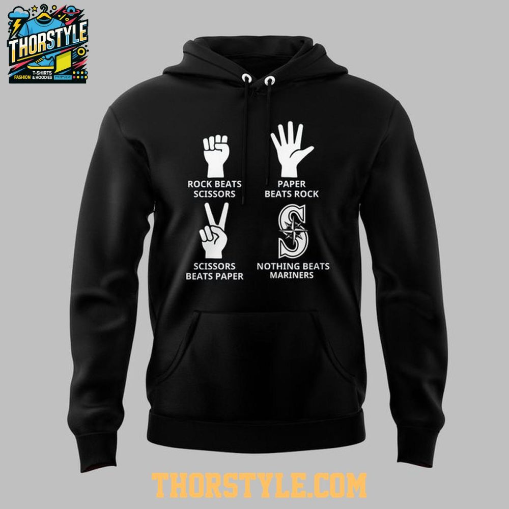 Seattle Mariners Paper Rock Scissors Seize The Moment 2025 Hoodie T-Shirt - Image 2