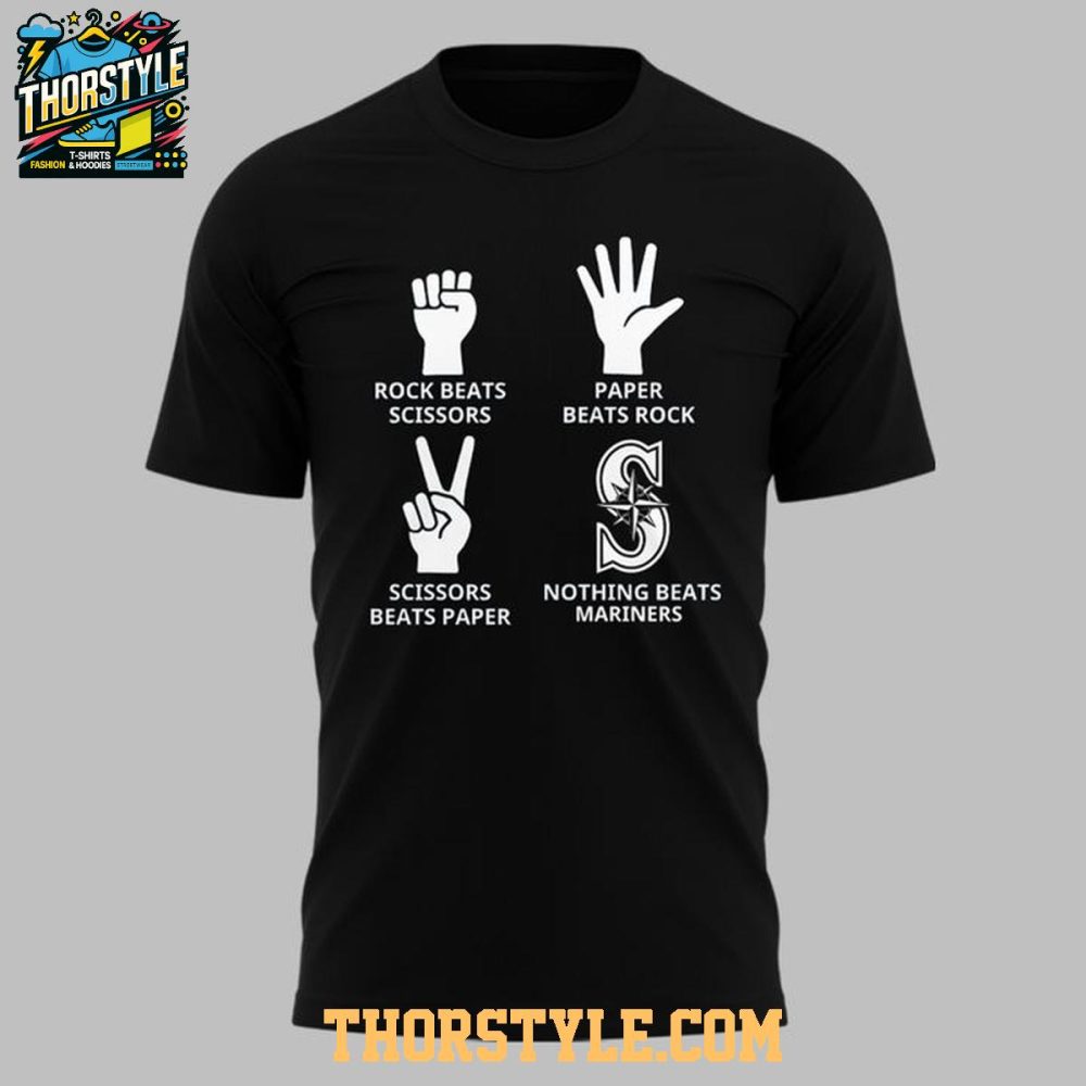 Seattle Mariners Paper Rock Scissors Seize The Moment 2025 Hoodie T-Shirt - Image 5