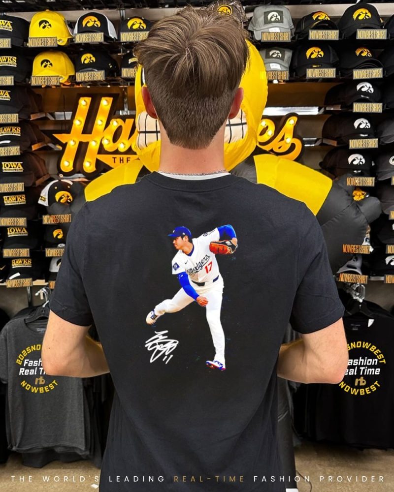 Shohei Ohtani Dodgers Throwing Ball Signature Shirt - Image 2