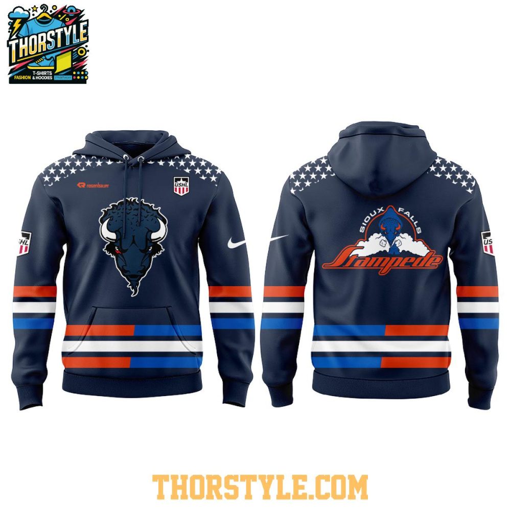 Sioux Falls Stampede First Responder Day 2026 Hoodie T-Shirt - Image 2
