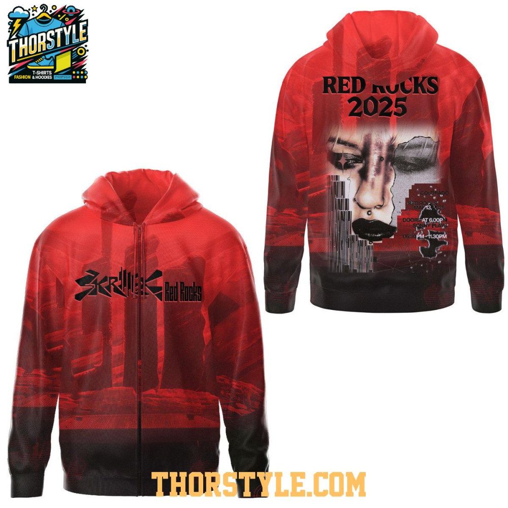 Skrillex Red Rocks 2025 Ready For The Show Hoodie T-Shirt - Image 4