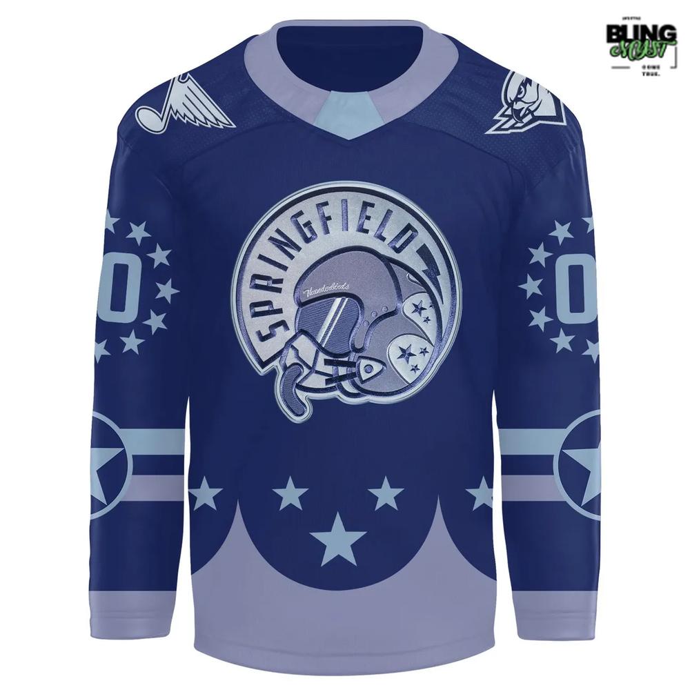 Springfield Thunderbirds 2025 American Veterans Hockey Jersey - Image 2
