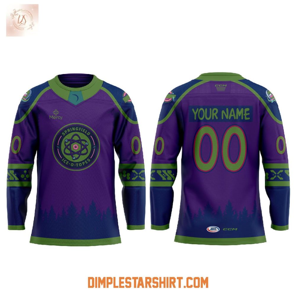 Springfield Thunderbirds Cartoon Ice-O-Topes Night Jersey
