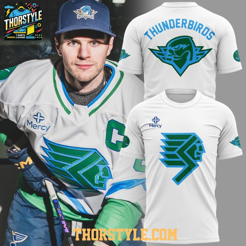 Springfield Thunderbirds Circa 1979 Throwback White 2026 Hoodie T-Shirt - Image 2
