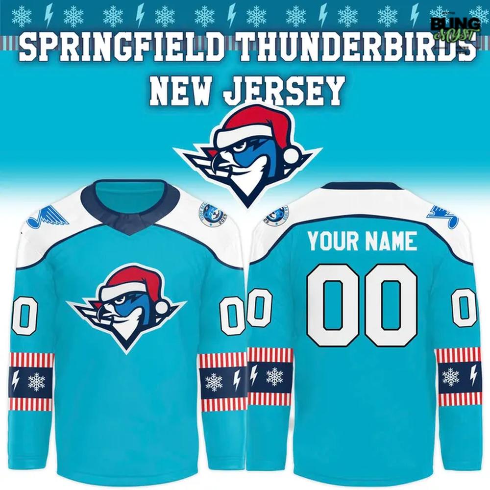 Springfield Thunderbirds Merry Christmas Holiday 2025 Hockey Jersey