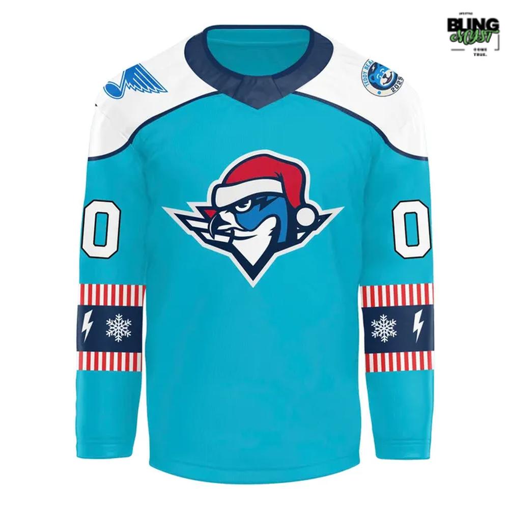 Springfield Thunderbirds Merry Christmas Holiday 2025 Hockey Jersey - Image 2