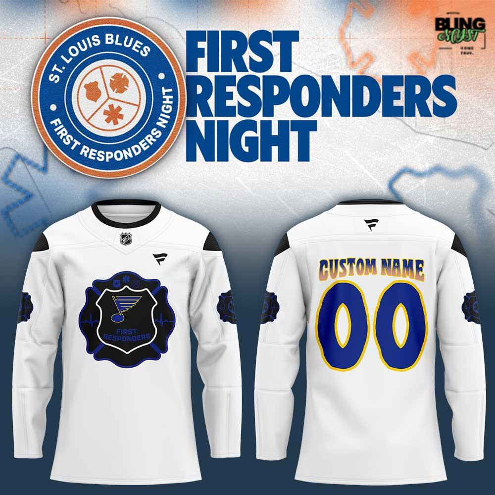 St. Louis Blues First Responders Night 2026 Hockey Jersey - Image 3