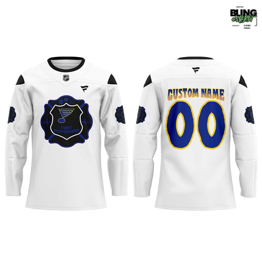 St. Louis Blues First Responders Night 2026 Hockey Jersey - Image 4