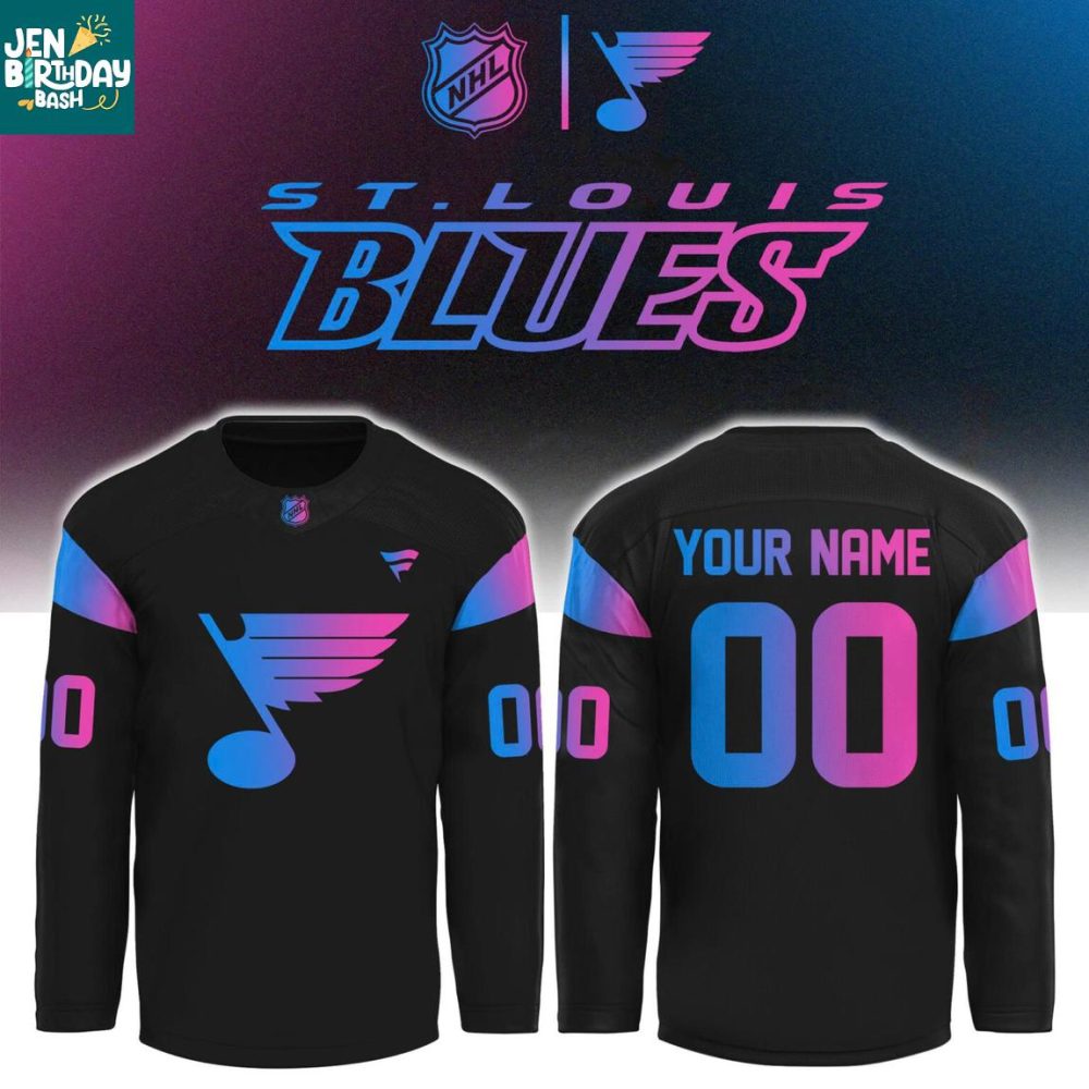 St. Louis Blues Cyberpunk 2026 Game Night Personalized Hockey Jersey