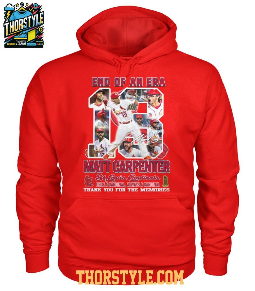 St. Louis Cardinals Matt Carpenter End Of An Era 2025 Thank You T-Shirt - Image 3