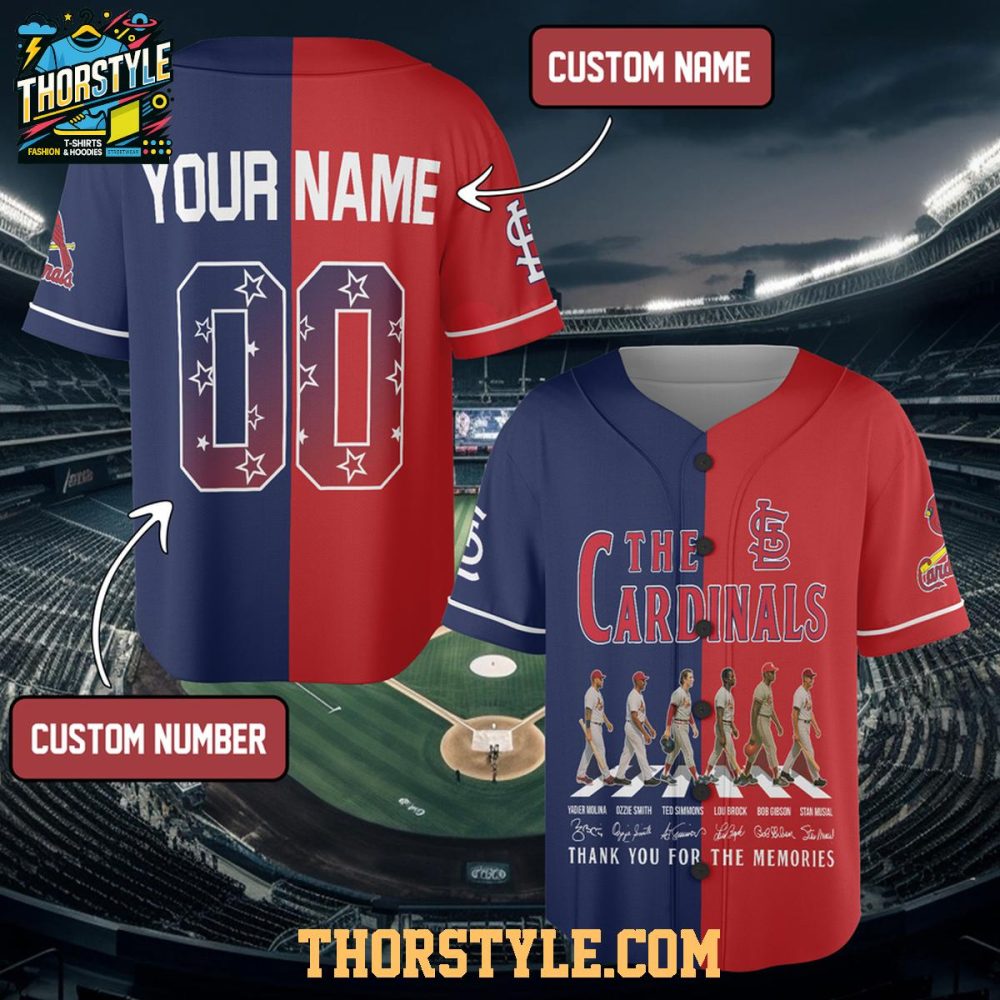 St. Louis Cardinals Since 1882 Thank You Personalized Baseball Jersey