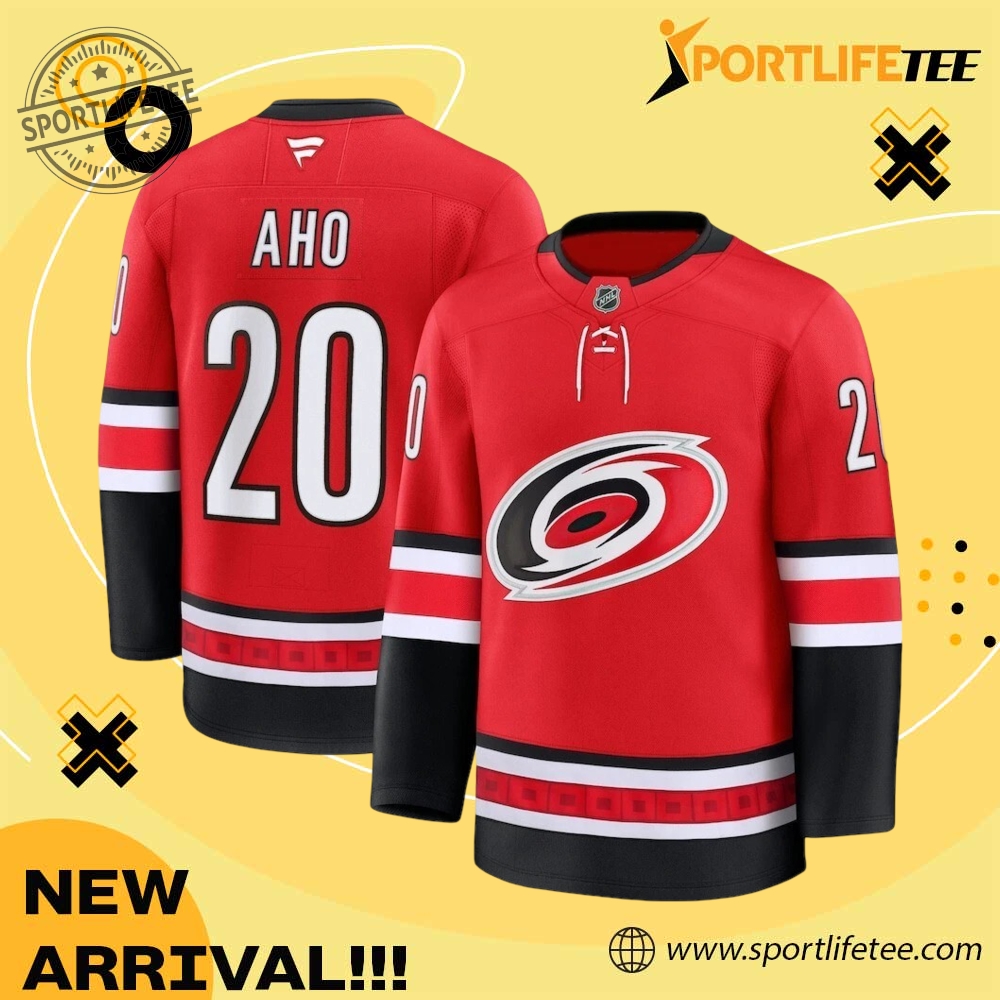 Stitched Sebastian Aho Red Carolina Hurricanes Name Number Gift Fan Jersey