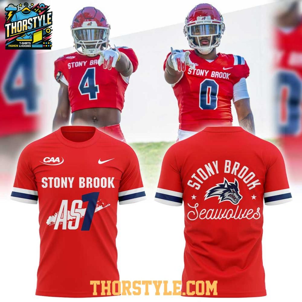 Stony Brook Seawolves Red Out 2025 For The Island Hoodie T-Shirt - Image 3
