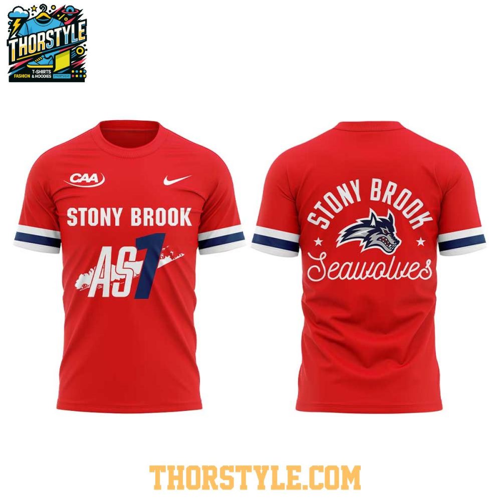 Stony Brook Seawolves Red Out 2025 For The Island Hoodie T-Shirt - Image 4