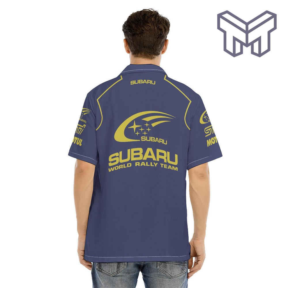 Subaru World Rally Team Apparel, Subaru Custom Hawaiian Shirt - Image 3