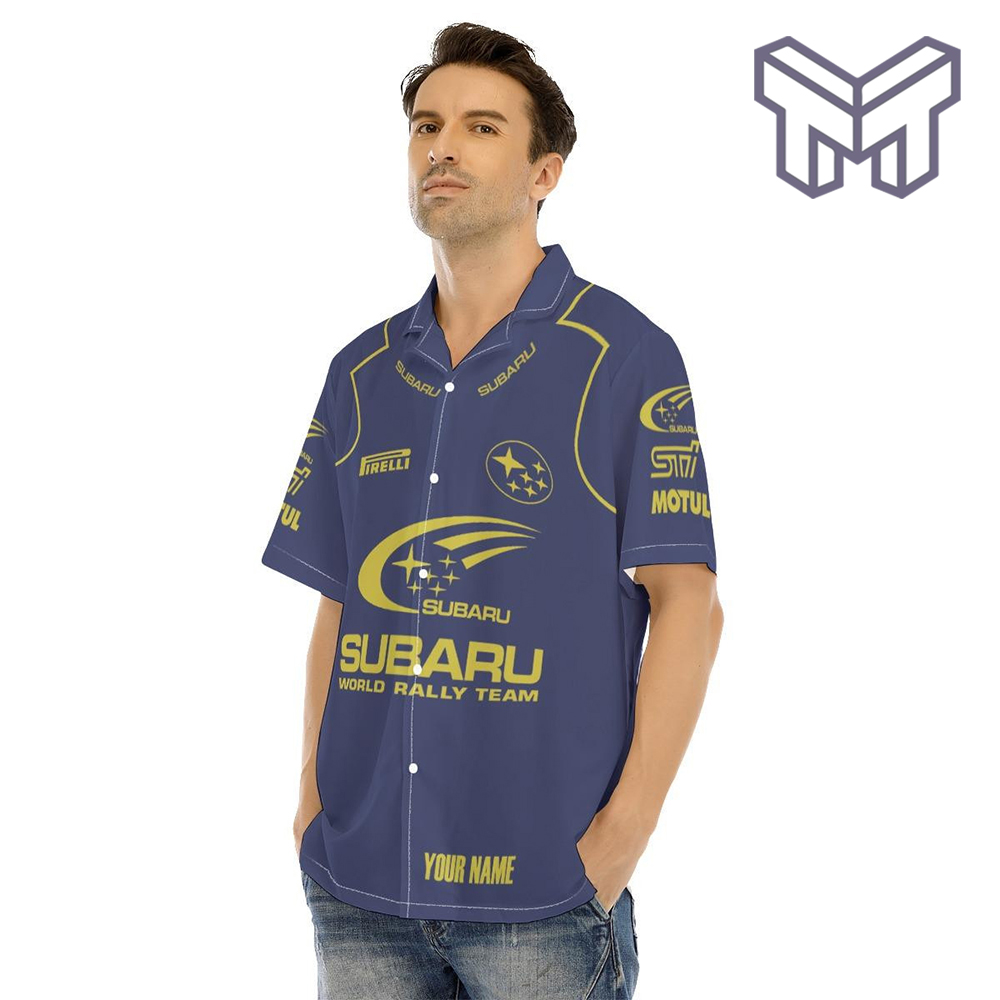 Subaru World Rally Team Apparel, Subaru Custom Hawaiian Shirt - Image 2