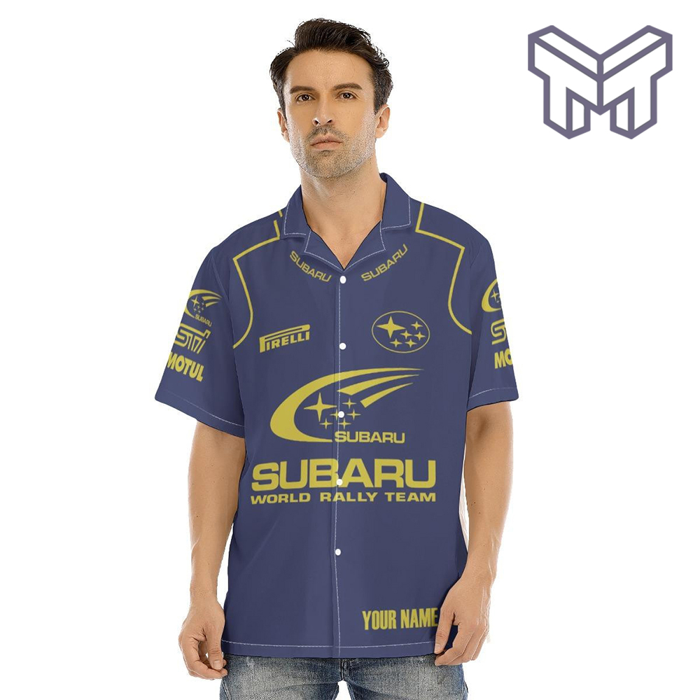 Subaru World Rally Team Apparel, Subaru Custom Hawaiian Shirt