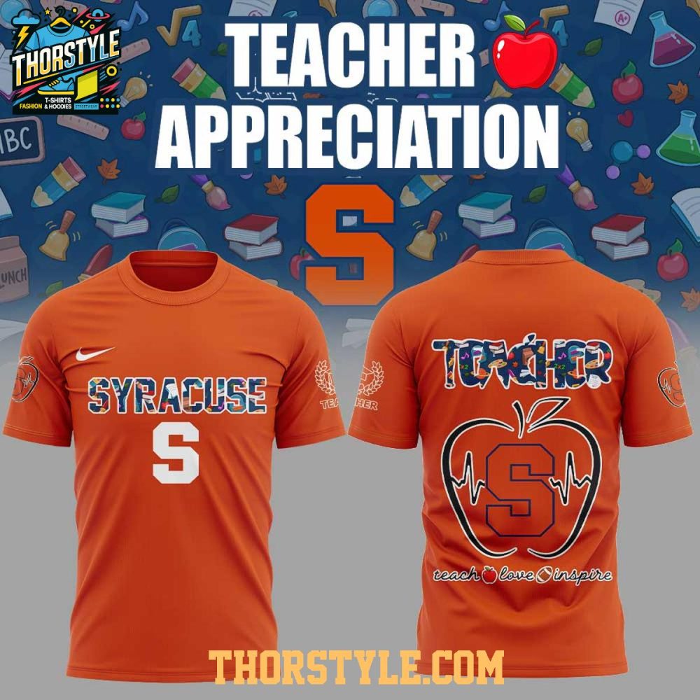 Syracuse Orange Teachers 2025 Day Of Appreciation Hoodie T-Shirt - Image 3