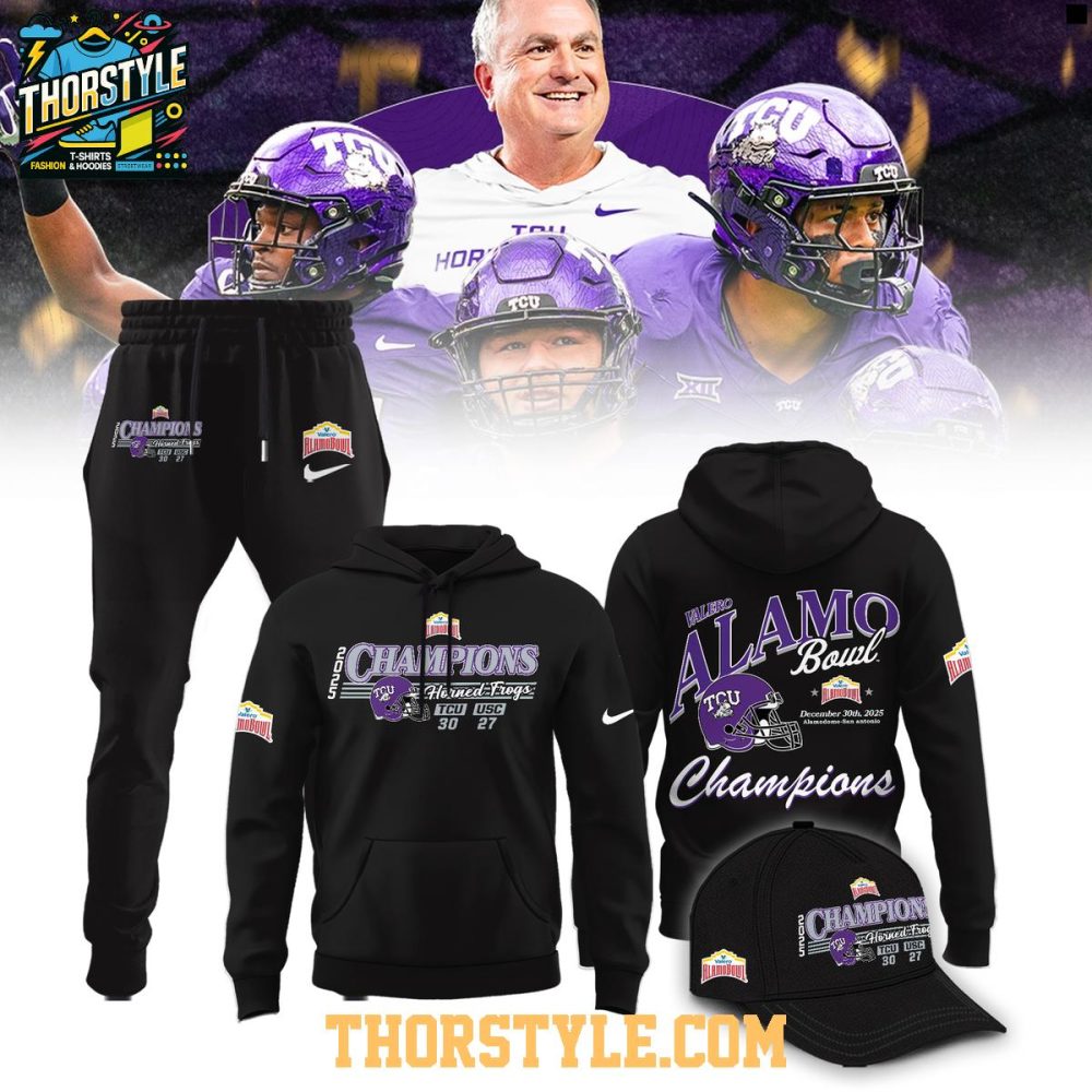 Tcu Horned Frogs 2025 Valero Alamo Bowl Champions Hoodie T-Shirt