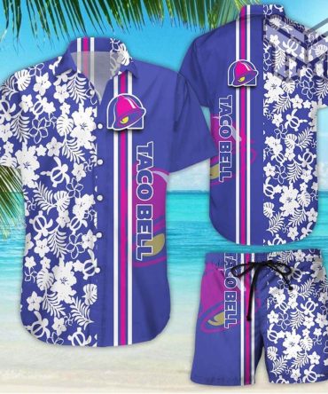 Taco Bell Tropical Flower Aloha Hawaiian Shirts And Short Summer Hawaiian Day 3D Hawaii Shirt (Shirt Only)