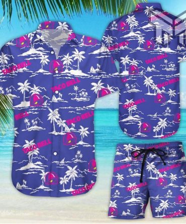 Taco Bell Tropical Flower Aloha Hawaiian Shirts And Short V1, Summer Hawaiian Day 3D Hawaii Shirt (Shirt Only)