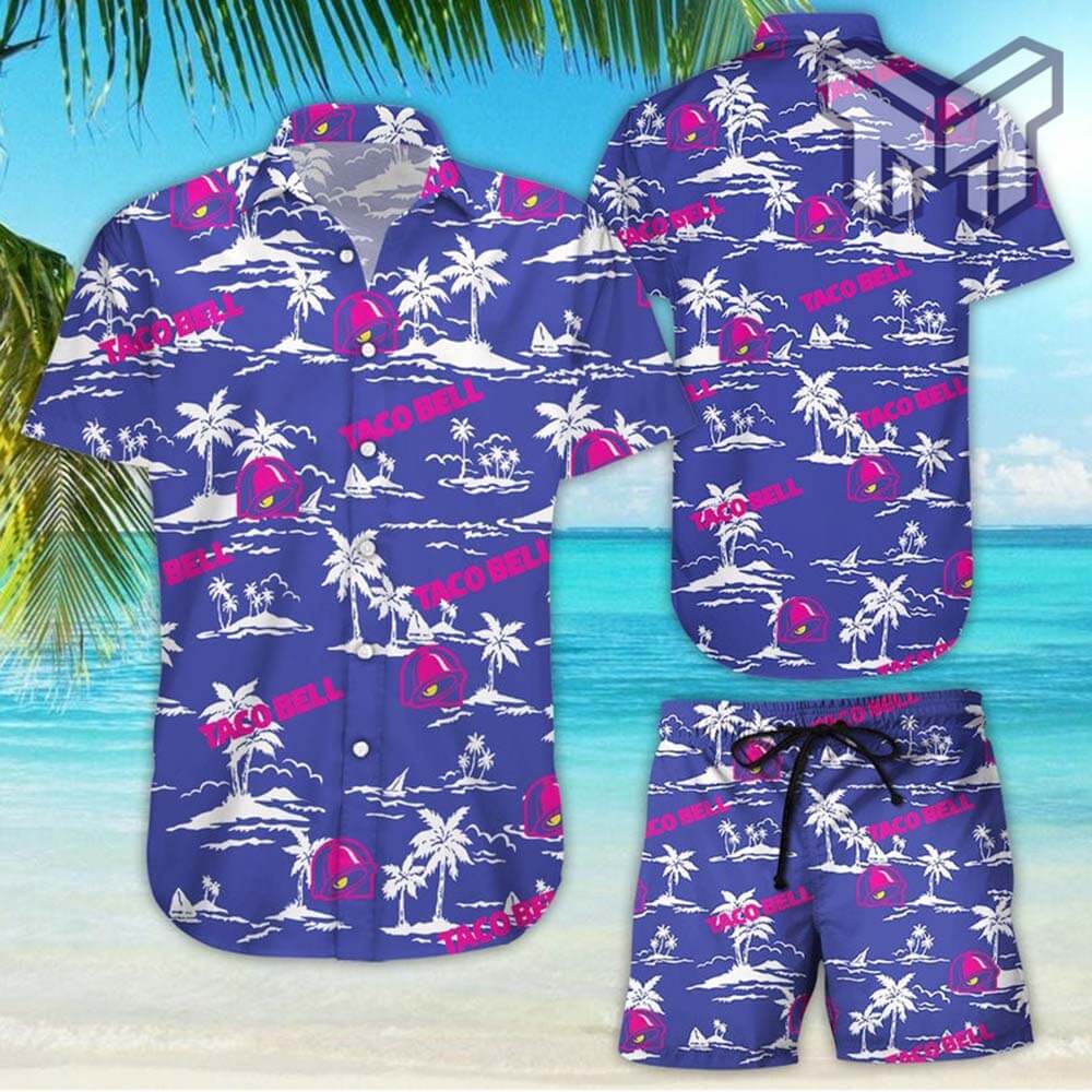 Taco Bell Tropical Flower Aloha Hawaiian Shirts And Short V1, Summer Hawaiian Day 3D Hawaii Shirt (Shirt Only)