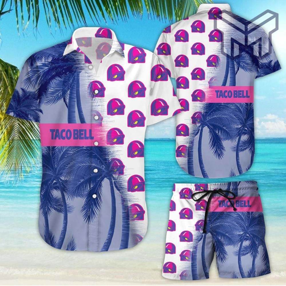 Taco Bell Tropical Flower Aloha Hawaiian Shirts And Short V2, Summer Hawaiian Day 3D Hawaii Shirt (Shirt Only)