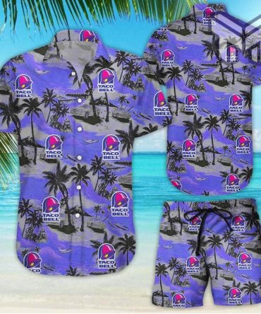 Taco Bell Tropical Flower Aloha Hawaiian Shirts And Short V6, Summer Hawaiian Day 3D Hawaii Shirt (Shirt Only)