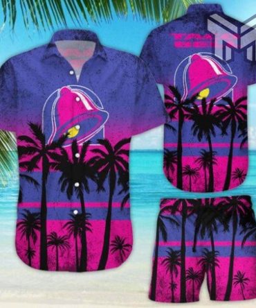 Taco Bell V4 Tropical Flower Aloha Hawaiian Shirts And Short, Summer Hawaiian Beach Day 3D Hawaiian Shirt (Shirt Only)