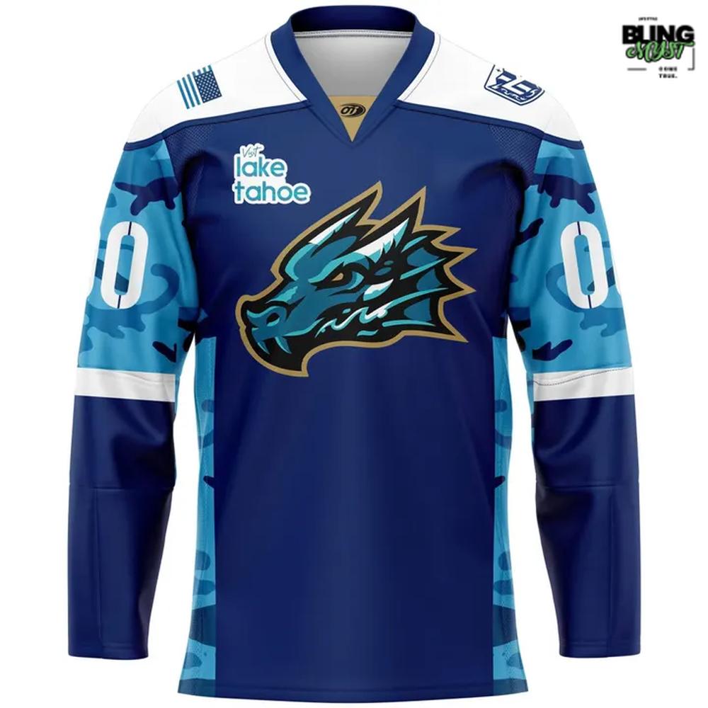 Tahoe Knight Monsters Military Appreciation 2026 Hockey Jersey - Image 2