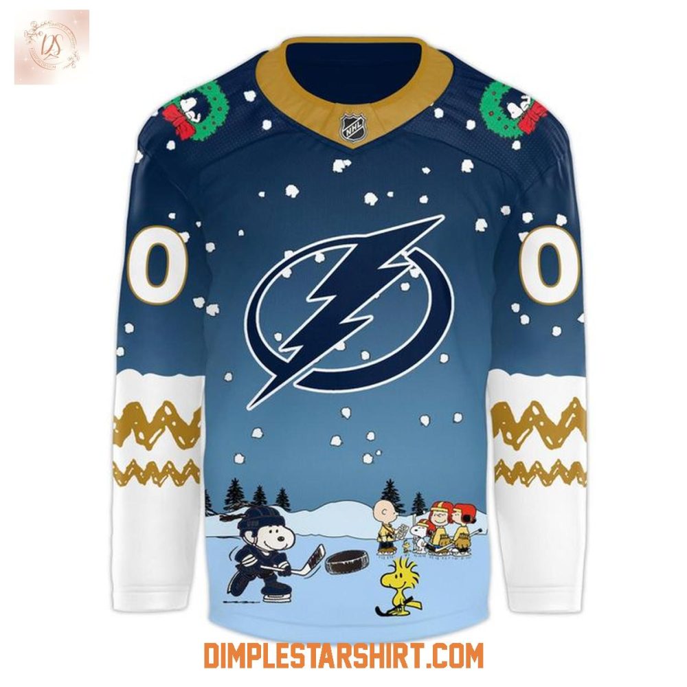 Tampa Bay Lightning Peanuts Christmas 2025 Jersey - Image 2