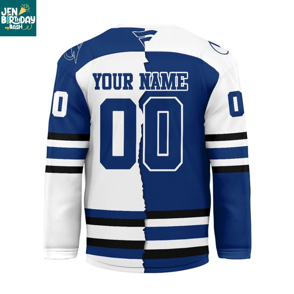 Tampa Bay Lightning Split Color Nhl 2025 Personalized Hockey Jersey - Image 3