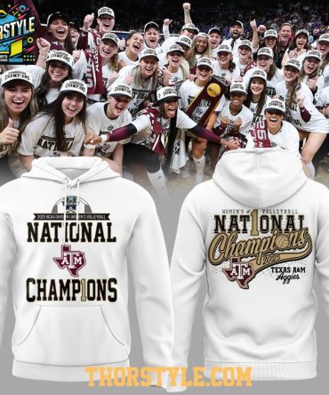Texas A&M Aggies 2025 Ncaa Volleyball National Champions Locker Room Hoodie T-Shirt