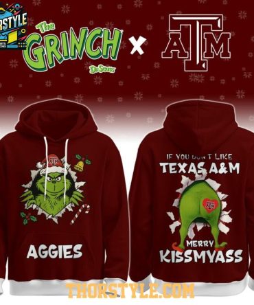 Texas A&M Aggies Grinch Naughty Kissmyass Christmas 2025 Hoodie T-Shirt