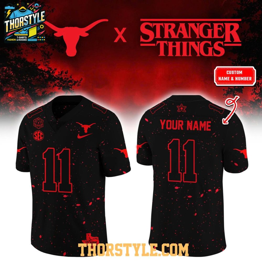 Texas Longhorns Stranger Things 5 Sec Championship 2026 Football Jersey