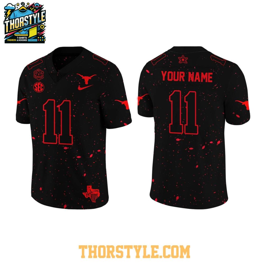 Texas Longhorns Stranger Things 5 Sec Championship 2026 Football Jersey - Image 2