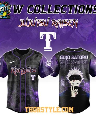 Texas Rangers 2025 Jujutsu Kaisen Night Gojo Satoru Baseball Jersey