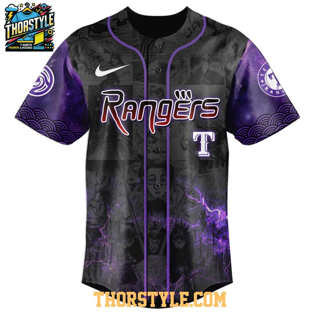 Texas Rangers 2025 Jujutsu Kaisen Night Gojo Satoru Baseball Jersey - Image 2