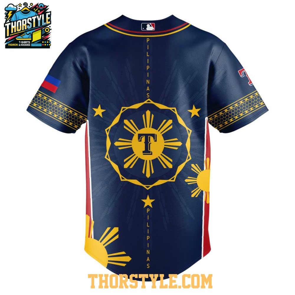 Texas Rangers Filipino Heritage Night 2025 Celebration Baseball Jersey - Image 3